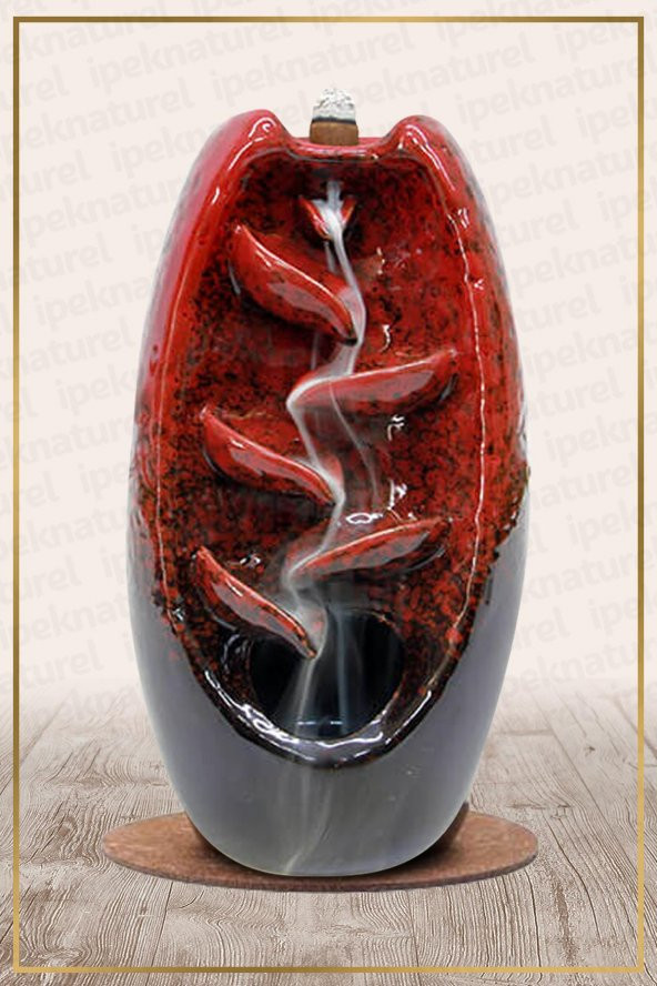 Geri Akışlı Şelale Temalı Kırmızı Tütsülük No:18