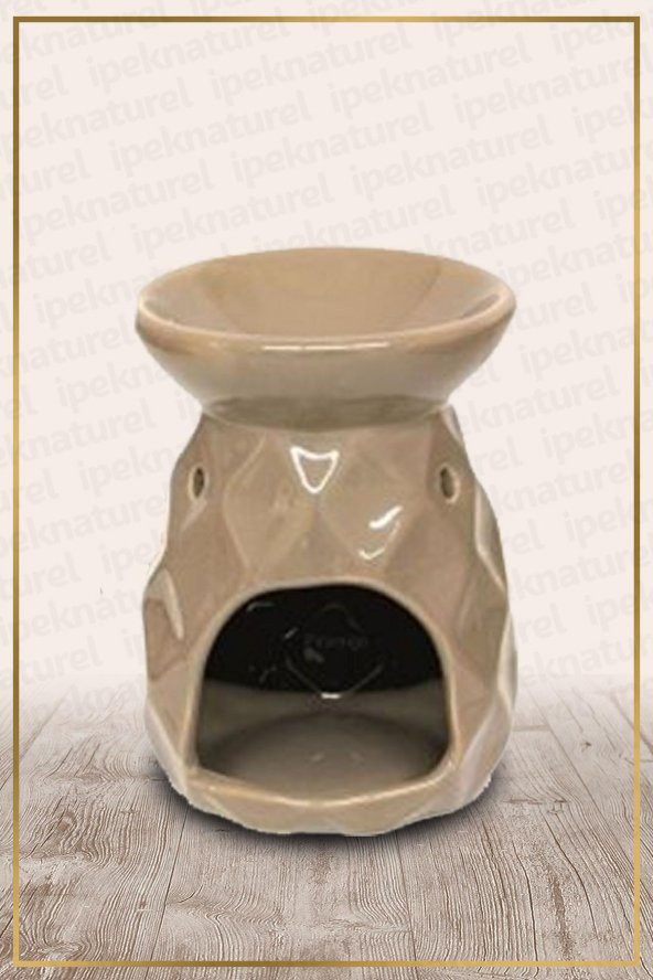 Ananas Desenli Kahve Seramik Buhurdanlık - 2