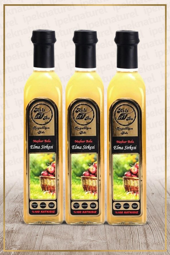 Aslı Bu Bolu Elma Sirkesi 500 ml 3 Adet