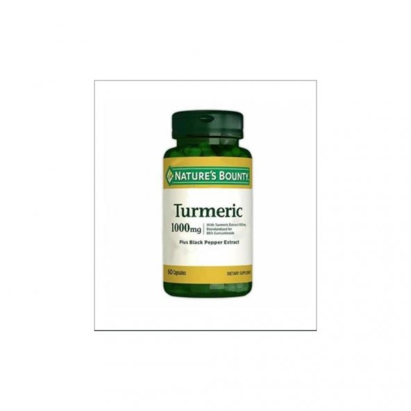Natures Bounty Turmeric Plus Black Pepper Extract 1000 mg  60 Kapsül