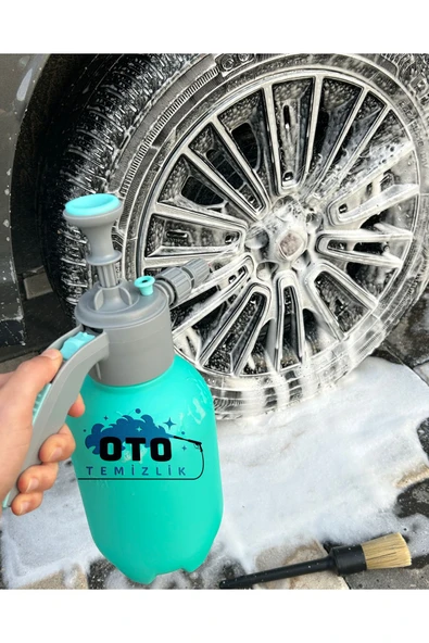 euroist 4'lü Oto Temizlik Seti – 2L Köpük Atan Pompa, Detay Fırça, Mikrofiber Eldiven, Araba Kurulama Bezi - 4