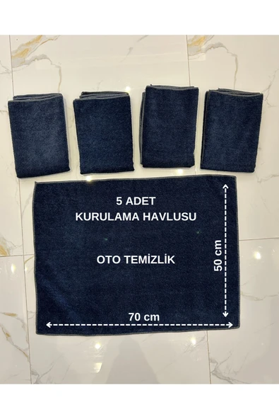euroist 5 Adet Mikrofiber Araba Kurulama Bezi, Oto Kurulama Havlusu, Temizlik Havlu, 420 GSM, 70x50 CM - 2