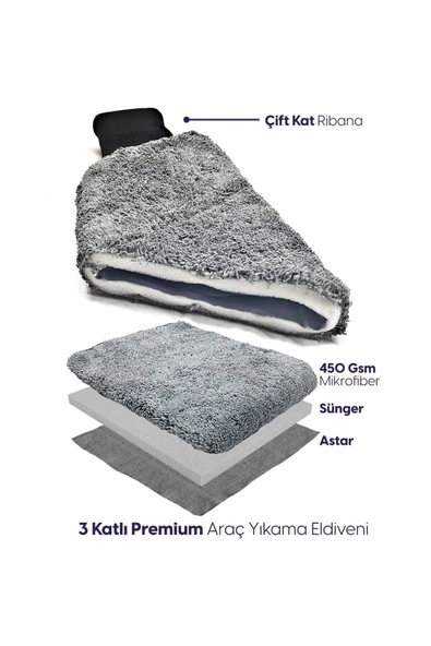 Mikrofiber Oto Yıkama Eldiveni - Araba Yıkama Eldiveni - 3