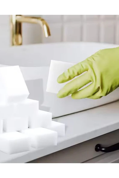 euroist Sihirli Temizlik Süngeri, Sihirli Sünger (10 ADET) - 10x6x2 Cm - 5