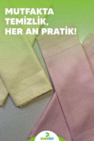 euroist (4 ADET) Mikrofiber Temizlik Bezi - Cam, Ayna, Mutfak, Banyo, Araç Genel Temizlik Bezi - 30x40 Cm - 4