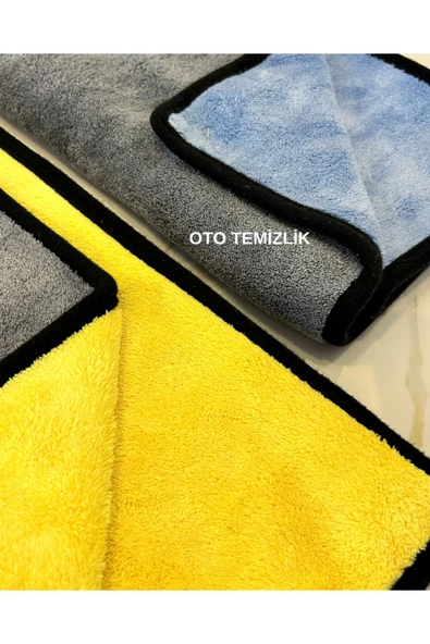 euroist 5'li Oto Yıkama Seti Mikrofiber Kurulama Bezi, Güderi Bez, Araba Yıkama Eldiveni, Cam Bezi 70x50 Cm - 2