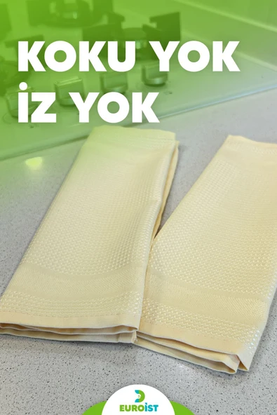 2 Adet Mikrofiber Temizlik Bezi - Cam, Ayna, Mutfak, Banyo, Araç Genel Temizlik Bezi 30x40 Cm Sarı