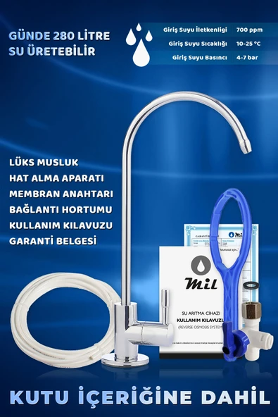 Mil Su Arıtma Cihazı 14 Aşamalı Alkali Filtreli 8 Lt Çelik Tanklı (DNP14) - 4