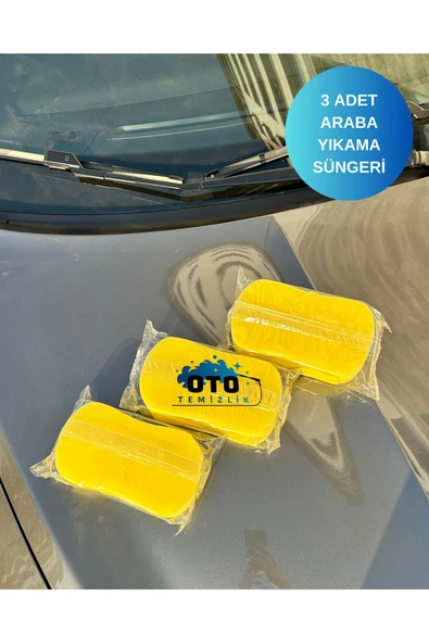 euroist Oto Yıkama Süngeri, Araba Köpürtme Süngeri, Yumuşak Oto Süngeri, Araba Temizleme Süngeri (3 Adet)
