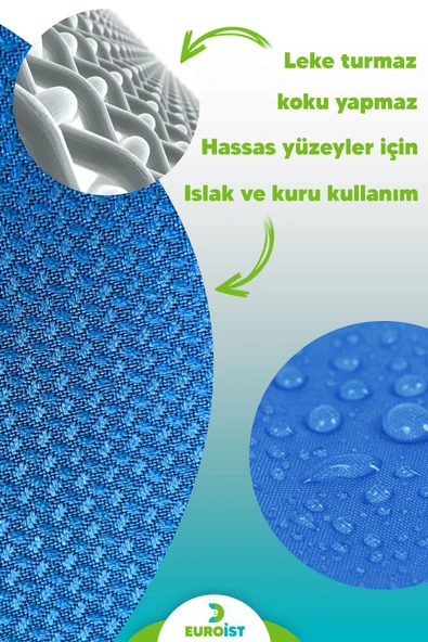 euroist 4'lü Mikrofiber Temizlik Bezi - Cam, Ayna, Mutfak, Banyo, Araç Genel Temizlik Bezi - 30x40 CM - 3