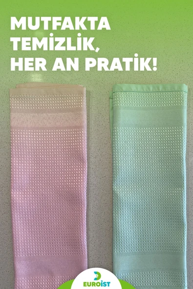euroist 4 ADET Temizlik Bezi - Mikrofiber, Cam, Ayna, Mutfak, Banyo, Araç Genel Temizlik Bezi - 30x40 CM - 5