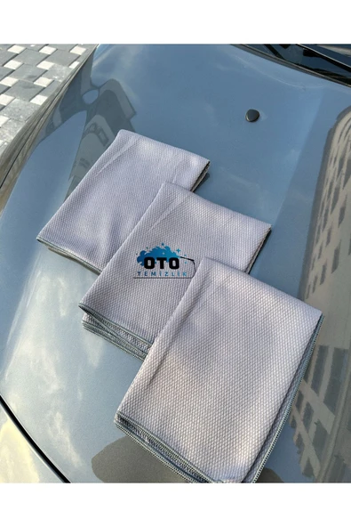 euroist Mikrofiber Cam Bezi, Araba Cam Bezi, Oto Cam Bezi İz Bırakmaz Premium Sınıf – 3 ADET - 50x70 cm - 3
