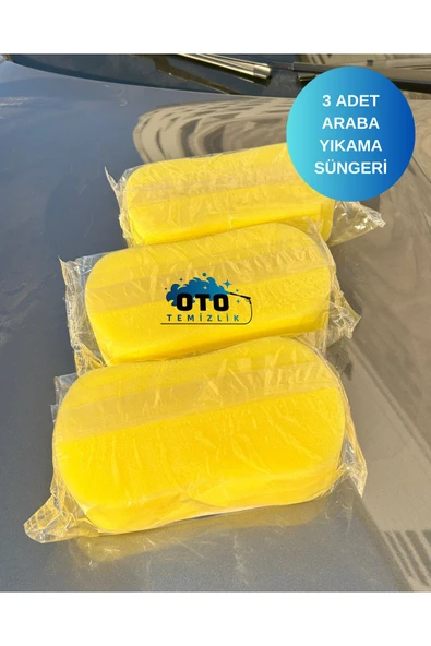euroist Oto Yıkama Süngeri, Araba Köpürtme Süngeri, Yumuşak Oto Süngeri, Araba Temizleme Süngeri (3 Adet) - 5