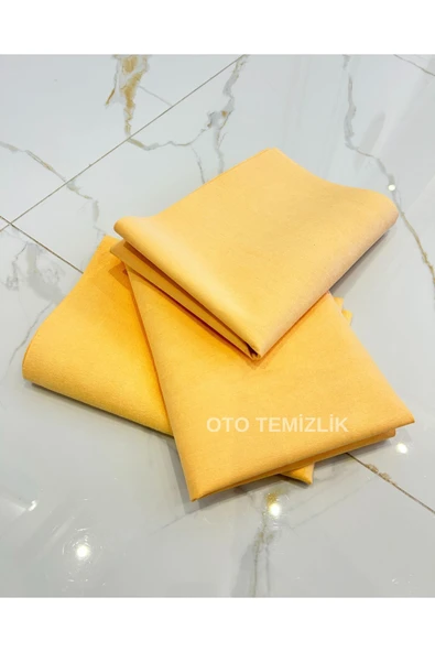 Mikrofiber Güderi Bez, Büyük Boy 50x70cm, Oto Kurulama Bezi, Araba Cam Kaporta Temizlik Bezi (3 Adet )