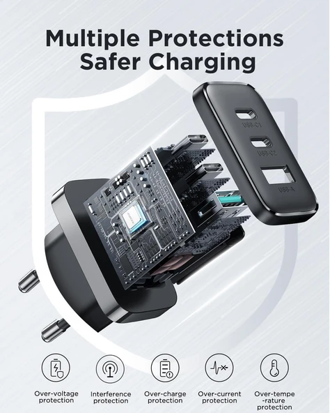 Joyroom TCF10 1 Usb 2 Type-c Çıkışlı 32w Şarj Adaptörü - 2
