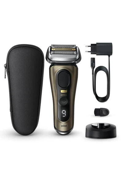 Braun Series 9 PRO+ Elektrikli Tıraş Makinesi, Şarj Standı, Islak ve Kuru, 9519s, Altın Rengi - 7
