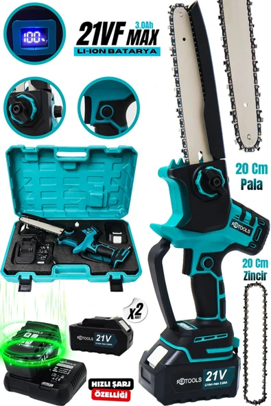 RETOOLS 20 CM DİJİTAL GÖSTERGELİ DAL BUDAMA TESTERESİ