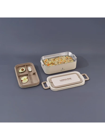 Aryıldız Bento Lunch Box Yemek Termosu Beige 1000 Ml Ar262122