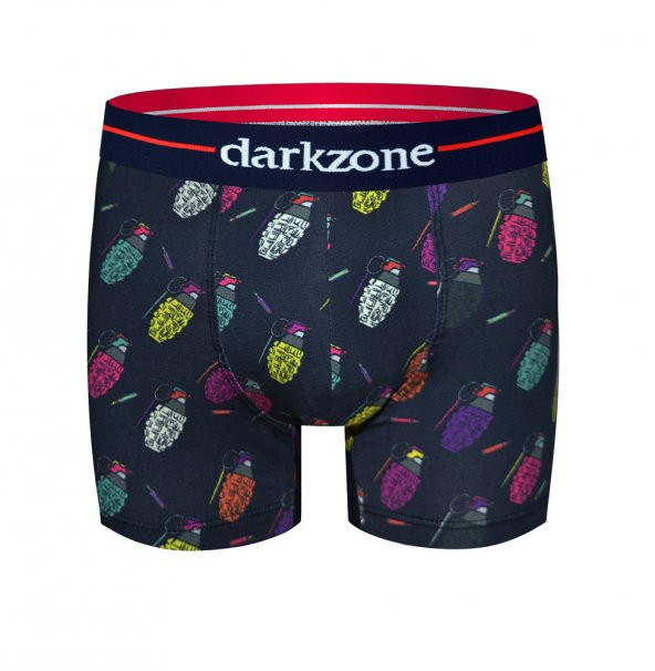 Darkzone El Bombası Desenli Dijital Baskılı Erkek Boxer - 1