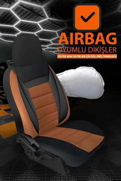 KURRA STORE Mercedes-benz T-mod. (s124) 200 T D (72 Hp) 1988 Trend Serisi Tay Tüyü Oto Koltuk Kılıfı TABA - 3