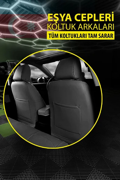 KURRA STORE Dacia Logan Mcv Ambiance 1.6 Lpg Euro5 5 Kisilik 2012 Trend Serisi Tay Tüyü Oto Koltuk Kılıfı füme - 4