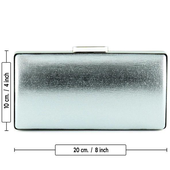 Erkan Saçmacı Lame Kristal Taşlı Metal Saplı Abiye El Çantası - 4