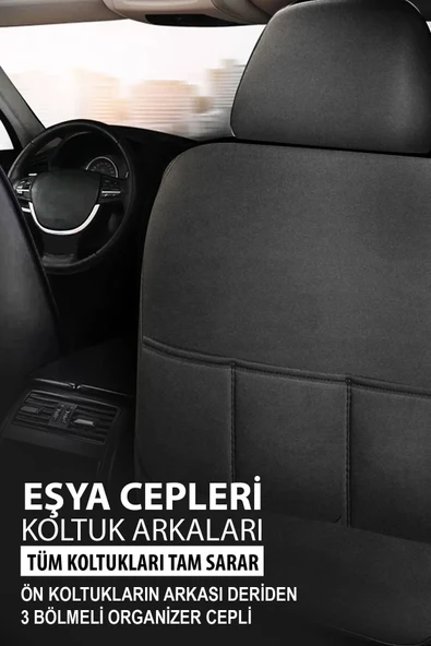 KURRA STORE Mini Countryman (r60) Cooper Sd 2.0 (143 Hp) 2013 DERİ TAM SET Oto Koltuk Kılıfı SİYAH - 5