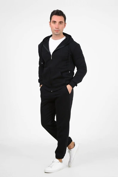 Erkek Fermuarlı Eşofman Takımı - Resim 3