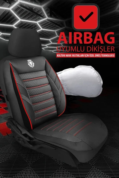 KURRA STORE Toyota Chaser (zx 90) 1.8 I 16v Xl (120 Hp) 1996 Trend JAKAR Oto Koltuk Kılıfı KIRMIZI - Resim 3