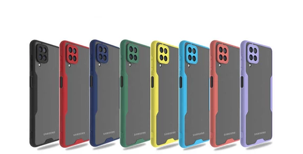 Galaxy M12 Kılıf Zore Parfe Kenarları Pastel Renk Silikon Kılıf - Resim 10