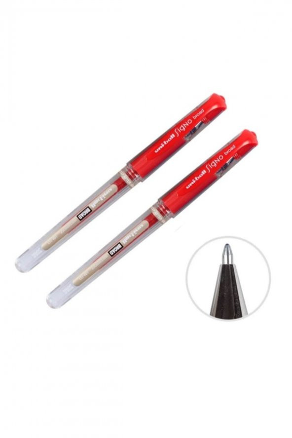 Kırmızı İmza Kalemi Um-153 Signo Broad Roller Kalem 1,0 Mm 2 Adet ürün görseli 1