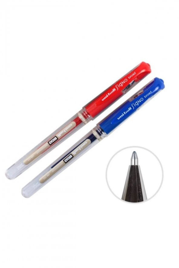 Mavi Kırmızı İmza Kalemi Um-153 Signo Broad Roller Kalem 1,0 Mm 2 Adet ürün görseli 1