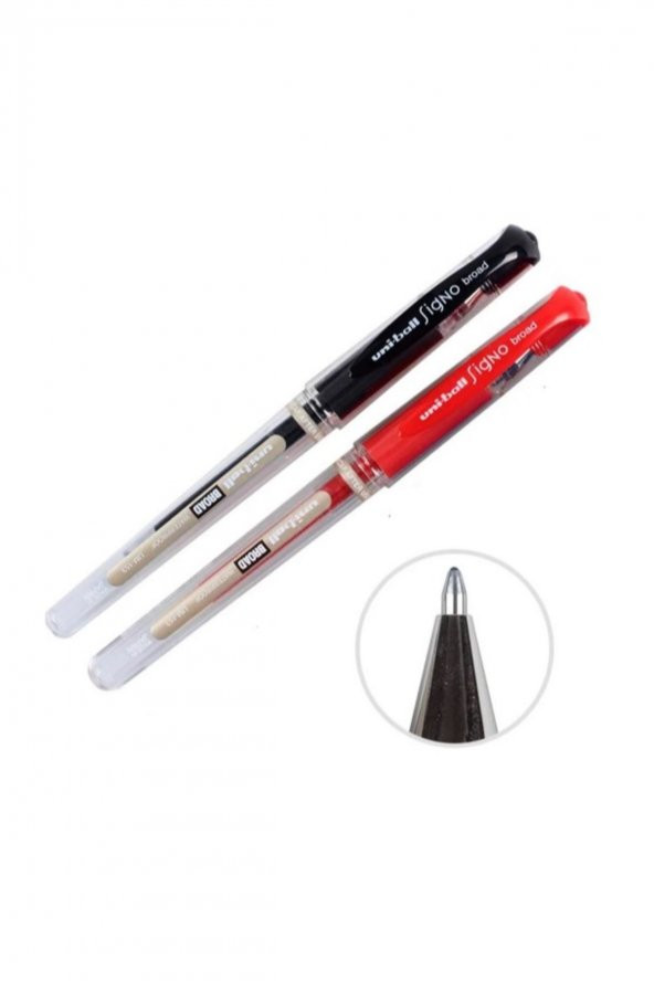 Siyah Kırmızı İmza Kalemi Um-153 Signo Broad Roller Kalem 1,0 Mm 2 Adet ürün görseli