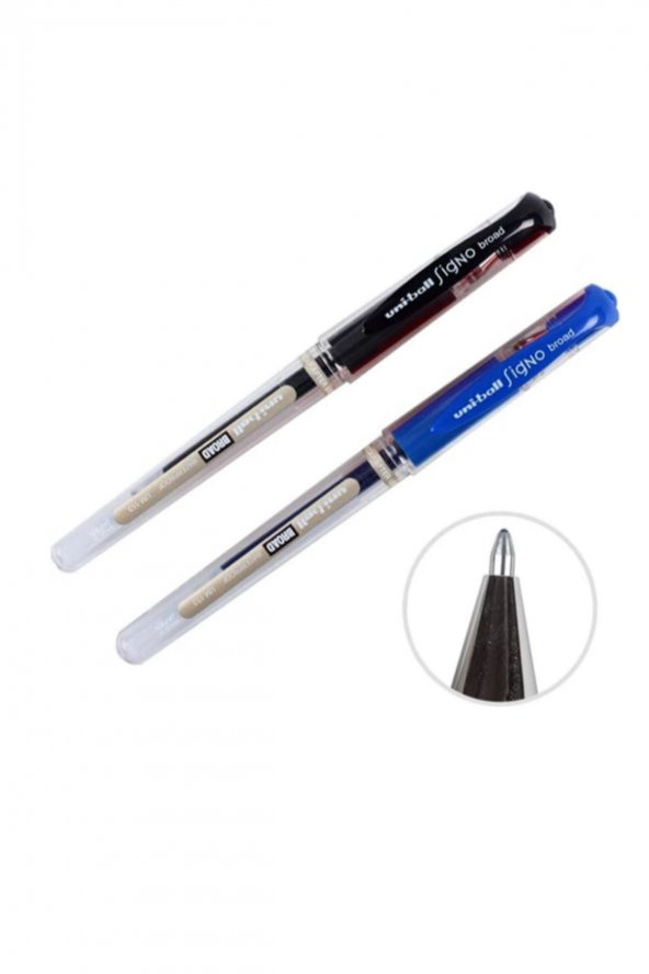Mavi Siyah İmza Kalemi Um-153 Signo Broad Roller Kalem 1,0 Mm 2 Adet ürün görseli 1