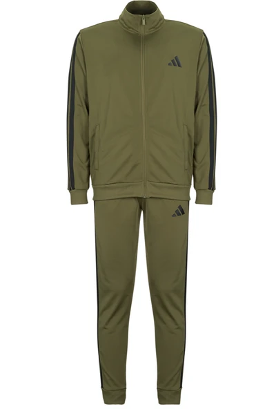 adidas 3-Stripes Erkek Yeşil Günlük Stil Eşofman Takımı JI8854 - Resim 5