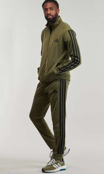 adidas 3-Stripes Erkek Yeşil Günlük Stil Eşofman Takımı JI8854 - Resim 2