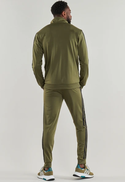 adidas 3-Stripes Erkek Yeşil Günlük Stil Eşofman Takımı JI8854 - Resim 3