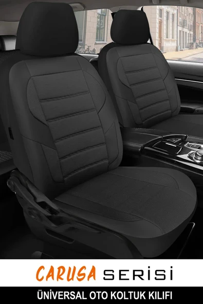KURRA STORE Isuzu D-Max  Uyumlu 5 KOLTUK TAM SET pike KUMAŞ OTO KOLTUK KILIFI SİYAH