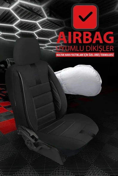 KURRA STORE Mercedes-benz 300 (w124) 300 D 4matıc (109) 1988 Trend Serisi Tay Tüyü Oto Koltuk Kılıfı SİYAH - 3