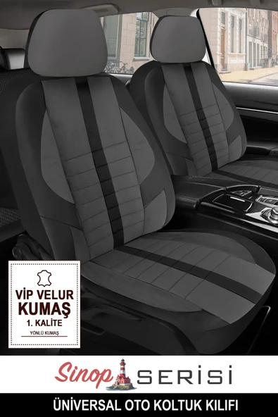 KURRA STORE Fiat Multipla  Uyumlu 5 KOLTUK TAM SET VİP KUMAŞ OTO KOLTUK KILIFI SİYAH