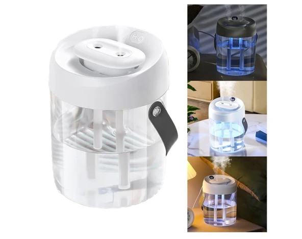 2L Büyük Kapasiteli Çift Sprey Dijital Ekranlı Hava Işıklı Difüzör Nemlendirici A15 HUMEDİFER - 2