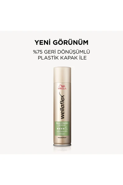 Wella Wellaflex Silk Finish & Hold İpeksi Bitiş ve Tutuş Sağlayan Saç Spreyi Ultra Strong Hold  400 ml - 4