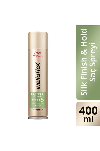 Wella Wellaflex Silk Finish & Hold İpeksi Bitiş ve Tutuş Sağlayan Saç Spreyi Ultra Strong Hold  400 ml