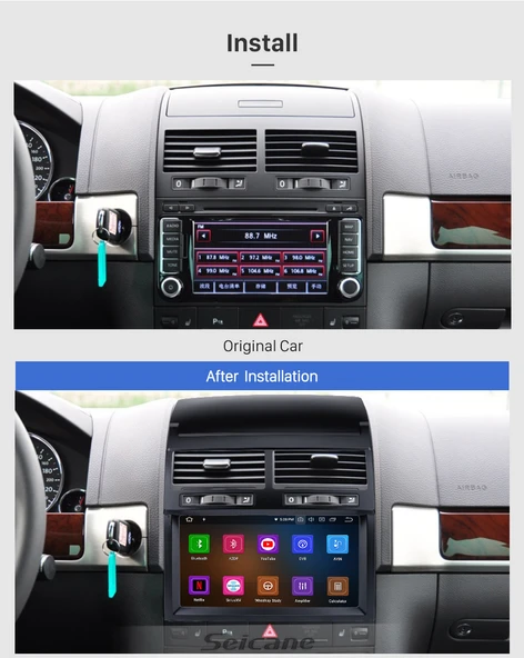 Navigold VW TOUAREG 2003-2010 MULTİMEDYA NAVİGASYON USB KAMERA CARPLAYER - 2