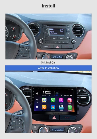 Navigold HYUNDAI İ10 2014-2017 MULTİMEDYA NAVİGASYON USB KAMERA CARPLAYER - Resim 3