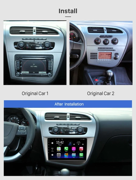 Navixx SEAT LEON 2005-2012 MULTİMEDYA NAVİGASYON USB KAMERA CARPLAYER - Resim 2