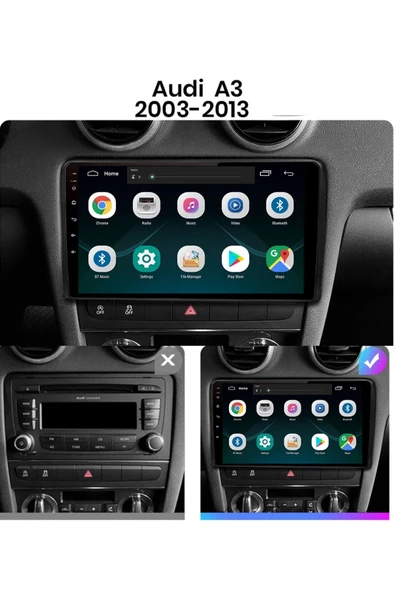 DARWİLL AUDI A3/S3 2002-2008 MULTİMEDYA NAVİGASYON USB KAMERA CARPLAYER ürün görseli