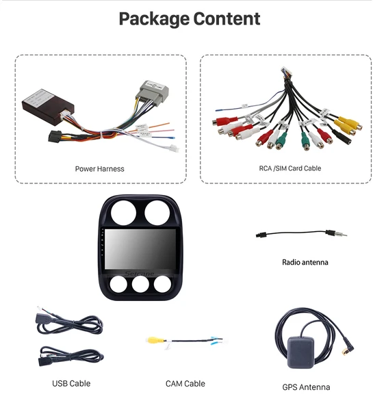 DARWİLL JEEP COMPASS 2010-2014 MULTİMEDYA NAVİGASYON USB KAMERA CARPLAYER - 3