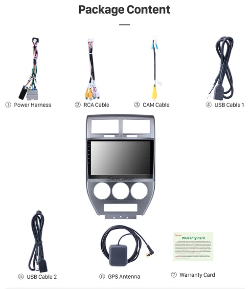 DARWİLL JEEP COMPASS 2007-2009 MULTİMEDYA NAVİGASYON USB KAMERA CARPLAYER - Resim 3