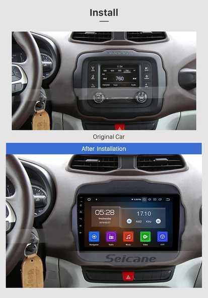 DVNOX JEEP RENEGADE 2016-2018 MULTİMEDYA NAVİGASYON USB KAMERA CARPLAYER - Resim 2